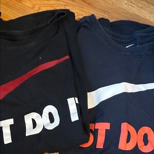 Nike Kids Black and Navy Graphic Tees